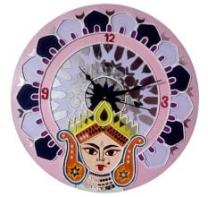 Handcrafted Durga Lippan Art Wall Clock